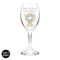 Personalised Purple Ronnie Rosette Wine Glass Extra Image 1 Preview